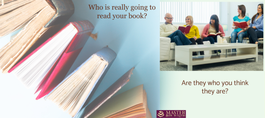 who is really going to read your book? Do you know? picture of books and people around a coffee table reading books