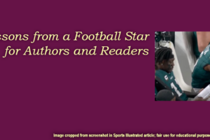 banner image showing football player A.J. Brown reading a book during game for blog post 3 Lessons from Football Star A.J. Brown for Authors and Readers, by Tom Collins