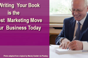 featured image showing business person signing their book for blog post, Why Writing Your Book is the Smartest Marketing Move for Your Business Today, by Yvonne DiVita