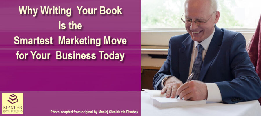 featured image showing business person signing their book for blog post, Why Writing Your Book is the Smartest Marketing Move for Your Business Today, by Yvonne DiVita