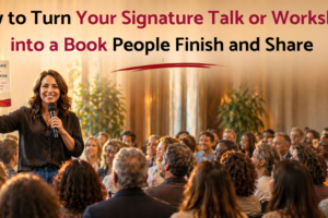 How to Turn Your Signature Talk or Workshop into a Book People Finish and Share