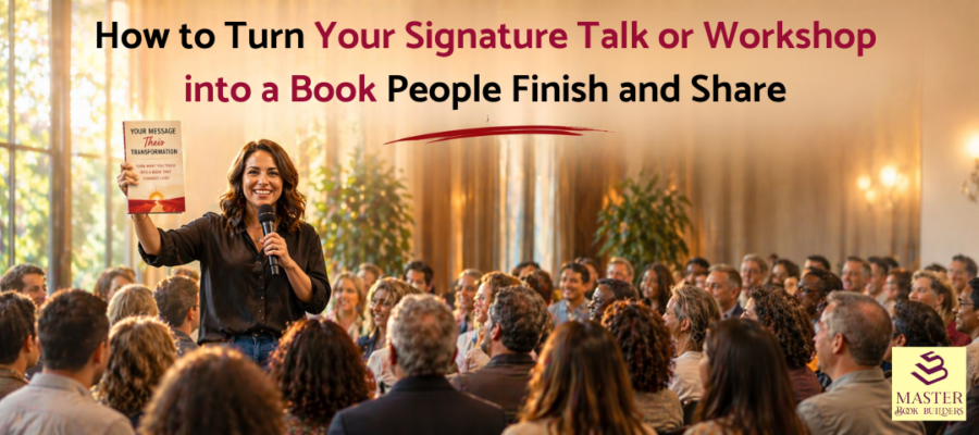 How to Turn Your Signature Talk or Workshop into a Book People Finish and Share